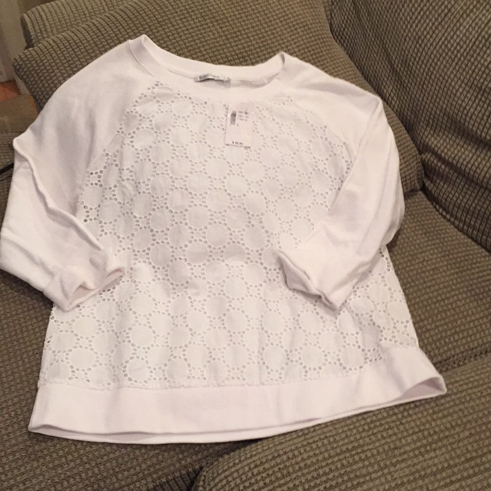 Revolution white eyelet top